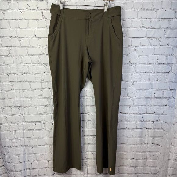 Lucy Straight Leg Stretch Pants Olive Green Size 10 - Picture 1 of 8